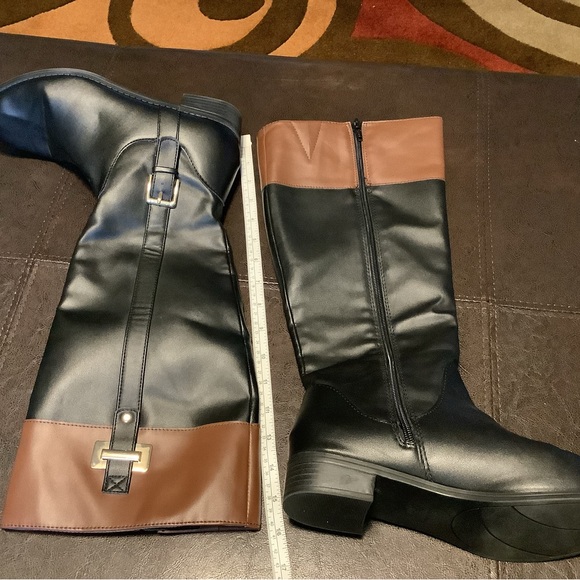 Brown/black knee high boots - Picture 5 of 5